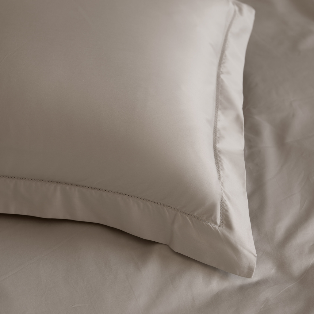 סט מצעים חול תחרה - כותנה מצרית