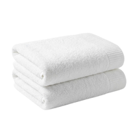 זוג מגבות רחצה לבן - 100% כותנה