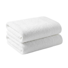 זוג מגבות רחצה לבן - 100% כותנה - My Store