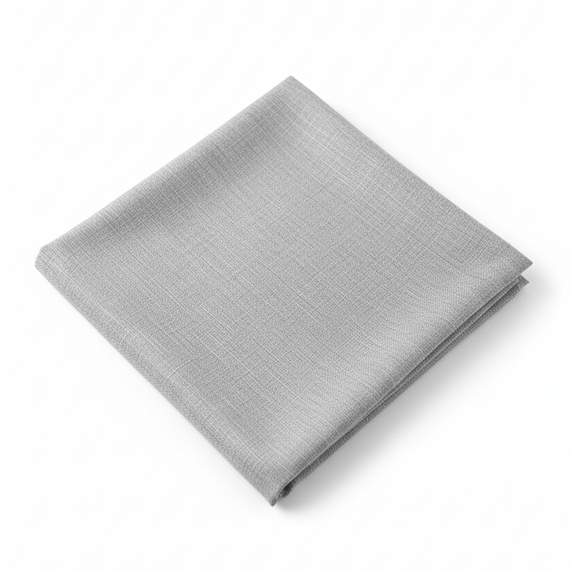 מפה בצבע אפור עם חצאית רחבה המקנה לשולחן מראה חגיגי ויוקרתי ומושלמת לכל אירוע מיוחד.